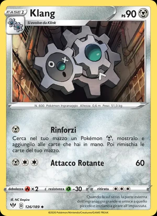 Klang — Fiamme Oscure 126 Italian Pokémon card