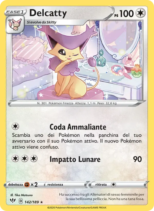 Delcatty — Fiamme Oscure 142 Italian Pokémon card