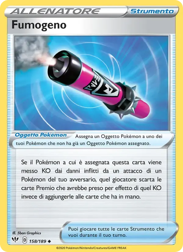 Fumogeno — Fiamme Oscure 158 Italian Pokémon card