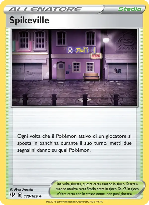 Spikeville — Fiamme Oscure 170 Italian Pokémon card