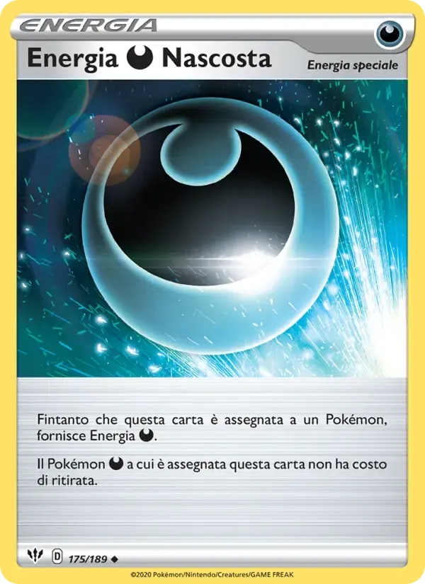 Energia Darkness Nascosta — Fiamme Oscure 175 Italian Pokémon card