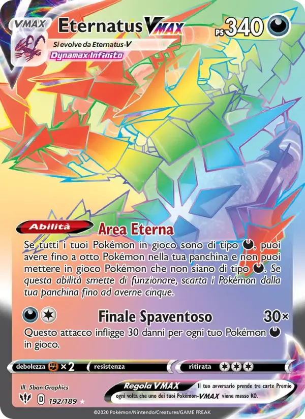 Eternatus VMAX — Fiamme Oscure 192 Italian Pokémon card