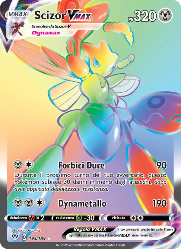 Scizor VMAX — Fiamme Oscure 193 Italian Pokémon card