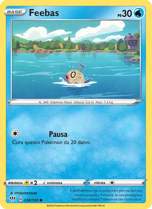 Feebas — Fiamme Oscure 38 Italian Pokémon card
