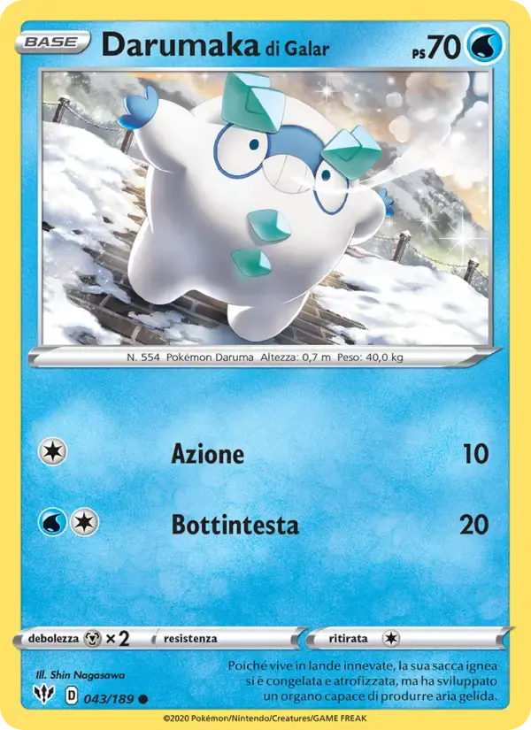 Darumaka di Galar — Fiamme Oscure 43 Italian Pokémon card