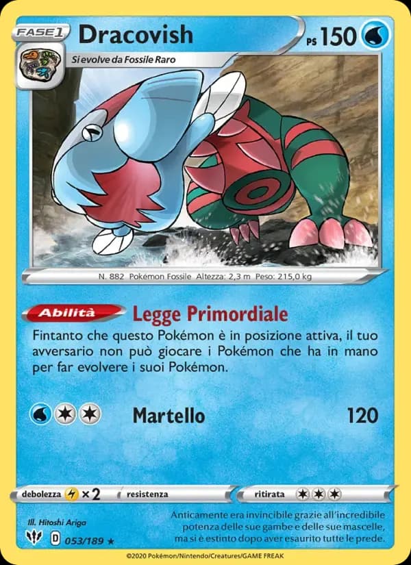 Dracovish — Fiamme Oscure 53 Italian Pokémon card