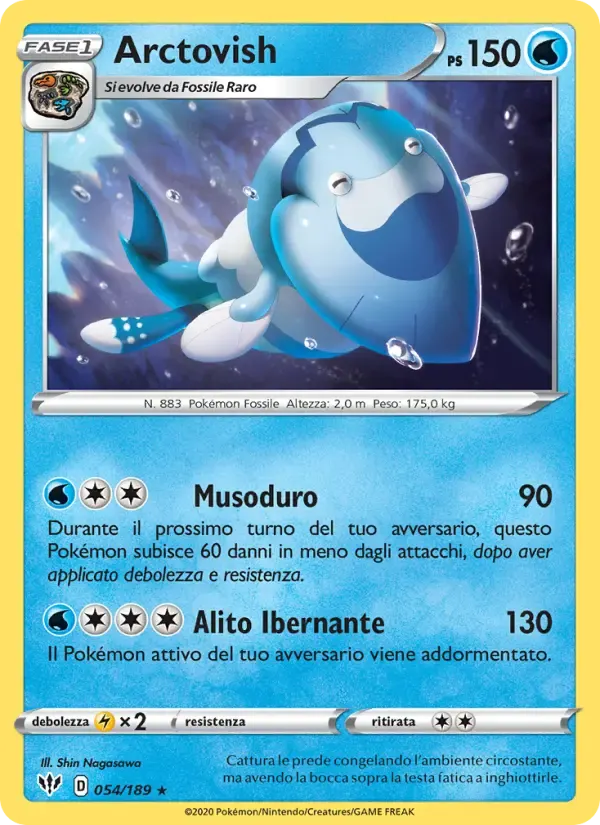 Arctovish — Fiamme Oscure 54 Italian Pokémon card