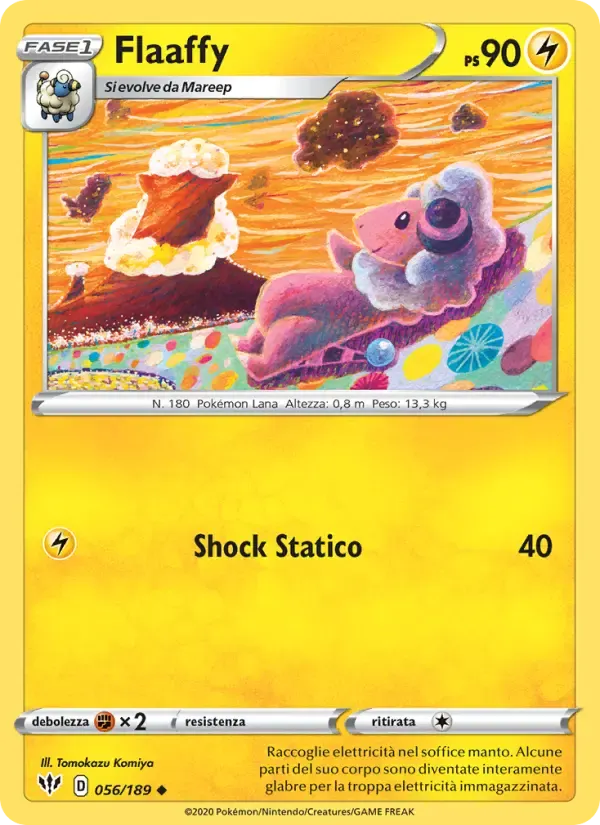 Flaaffy — Fiamme Oscure 56 Italian Pokémon card