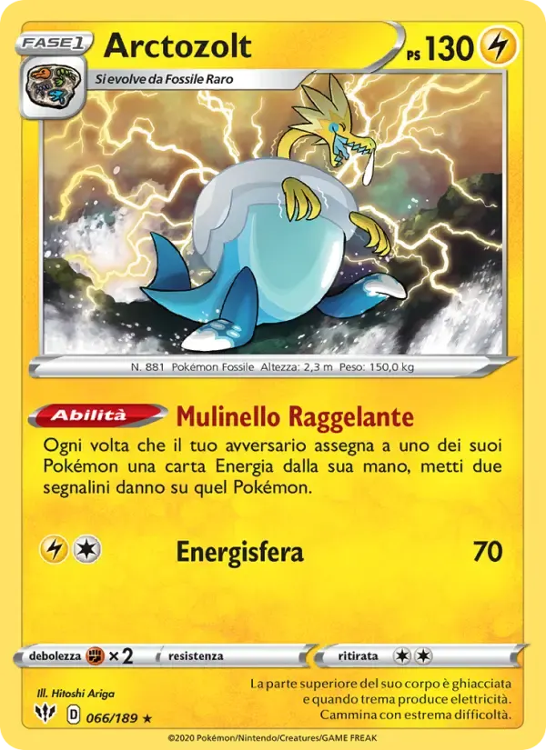 Arctozolt — Fiamme Oscure 66 Italian Pokémon card