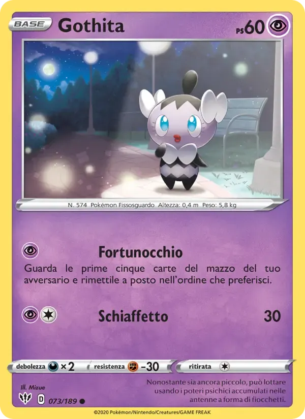 Gothita — Fiamme Oscure 73 Italian Pokémon card