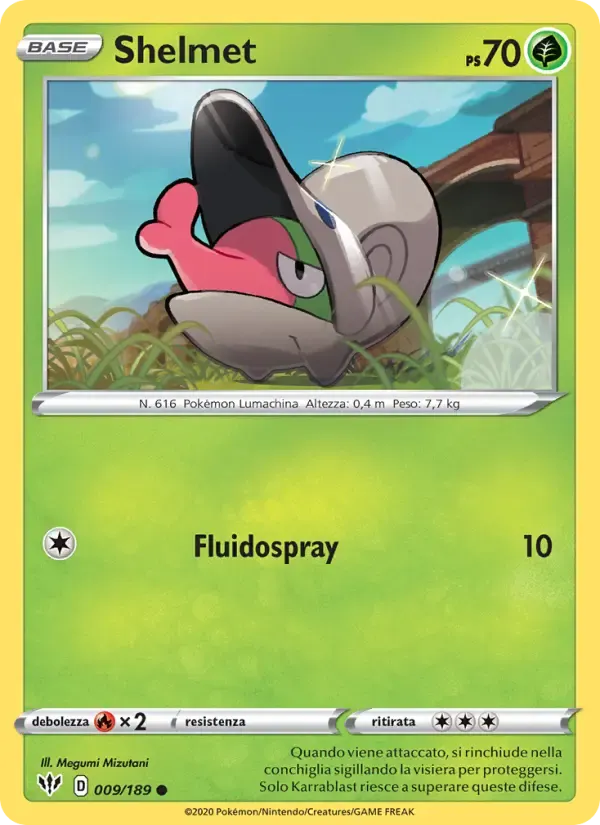 Shelmet — Fiamme Oscure 9 Italian Pokémon card