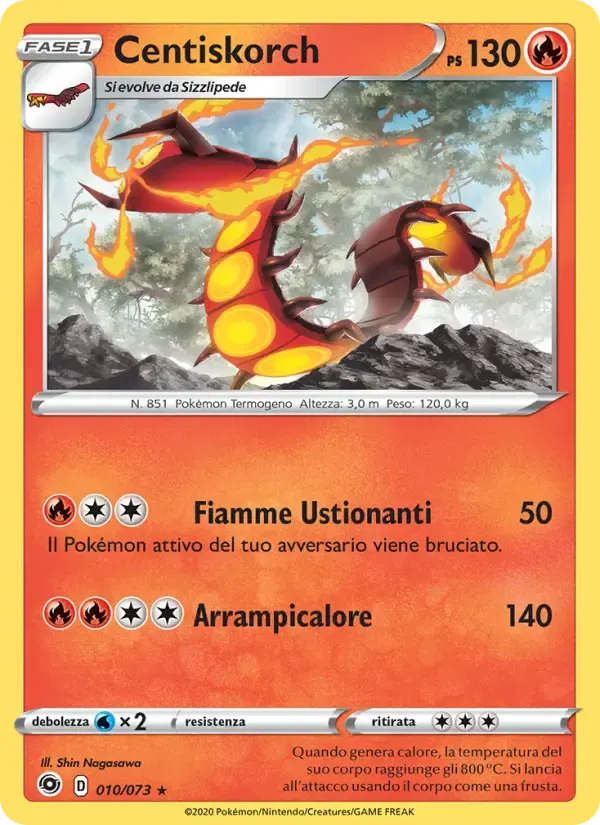 Centiskorch — Futuri Campioni 10 Italian Pokémon card