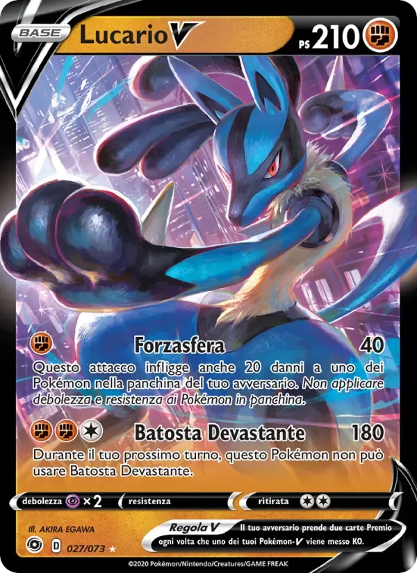 Lucario V — Futuri Campioni 27 Italian Pokémon card
