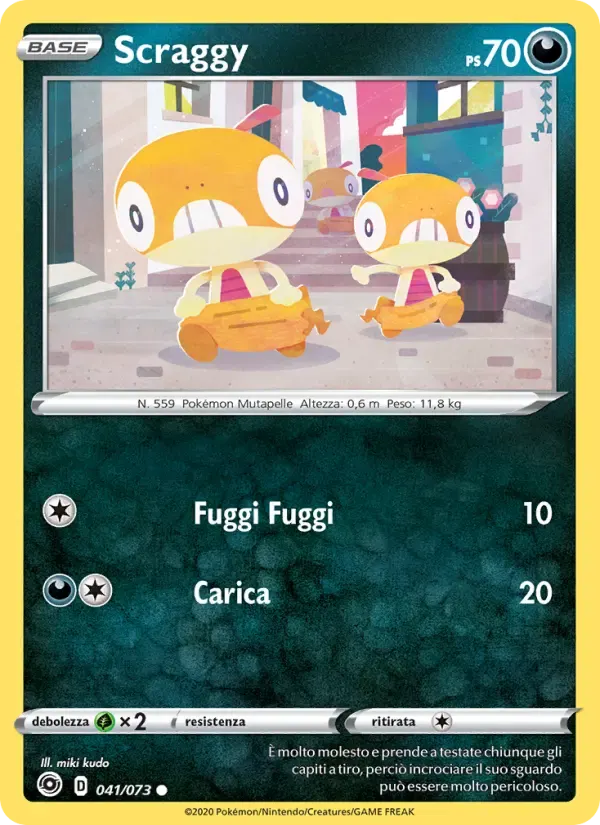 Scraggy — Futuri Campioni 41 Italian Pokémon card