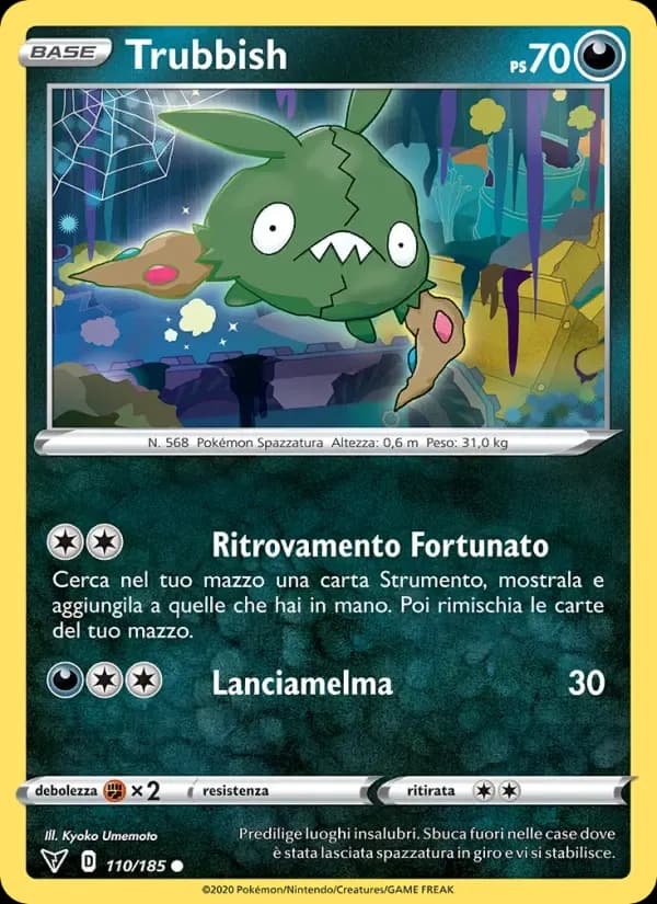 Trubbish — Voltaggio Sfolgorante 110 Italian Pokémon card