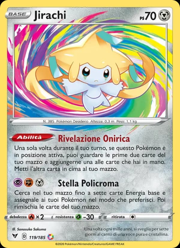 Jirachi — Voltaggio Sfolgorante 119 Italian Pokémon card