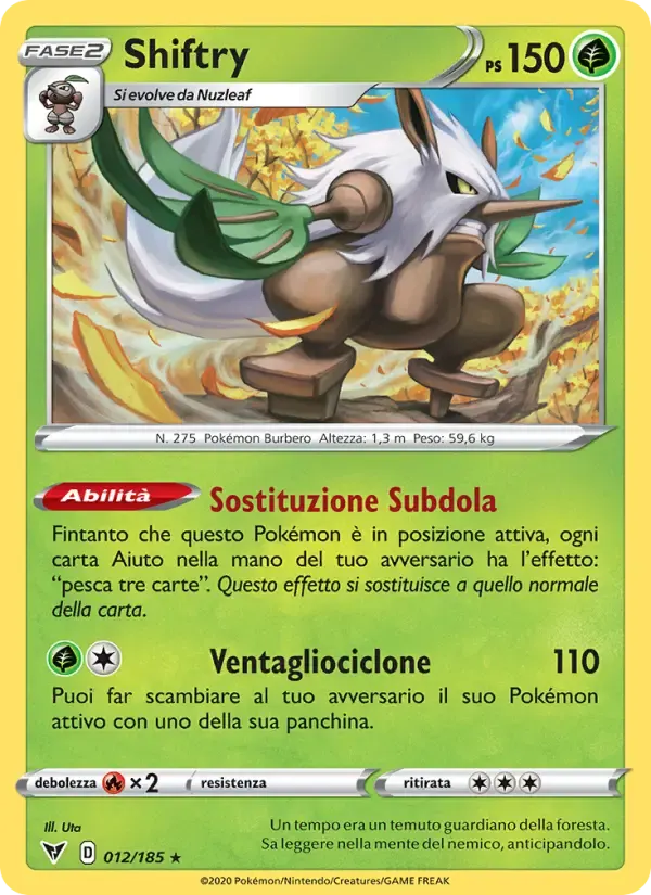Shiftry — Voltaggio Sfolgorante 12 Italian Pokémon card