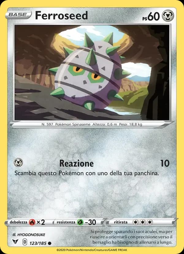 Ferroseed — Voltaggio Sfolgorante 123 Italian Pokémon card