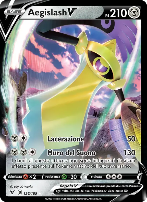 Aegislash V — Voltaggio Sfolgorante 126 Italian Pokémon card