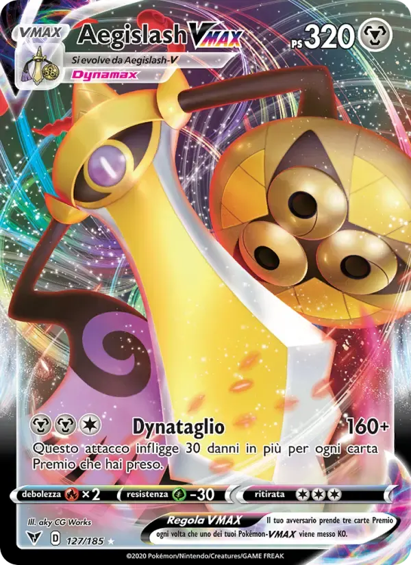 Aegislash VMAX — Voltaggio Sfolgorante 127 Italian Pokémon card