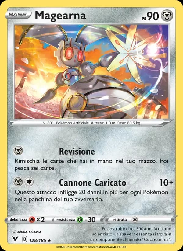 Magearna — Voltaggio Sfolgorante 128 Italian Pokémon card