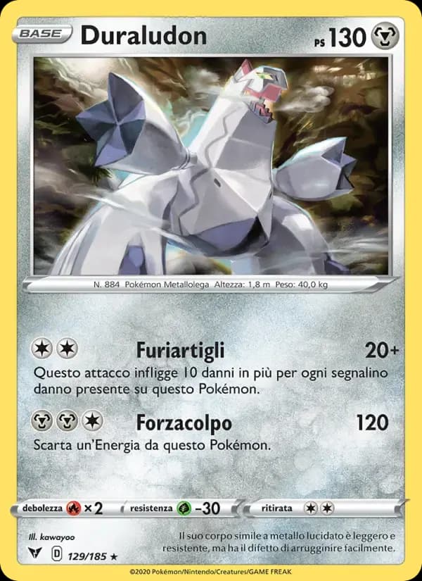 Duraludon — Voltaggio Sfolgorante 129 Italian Pokémon card