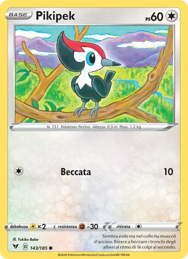 Pikipek — Voltaggio Sfolgorante 143 Italian Pokémon card