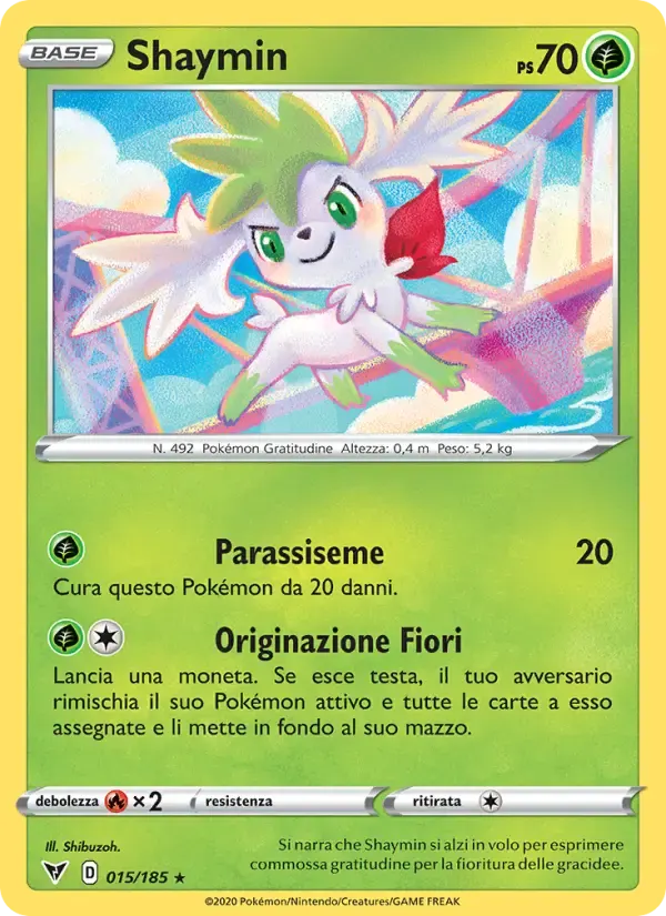 Shaymin — Voltaggio Sfolgorante 15 Italian Pokémon card