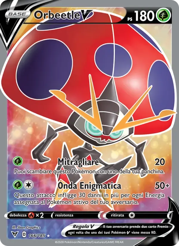 Orbeetle V — Voltaggio Sfolgorante 166 Italian Pokémon card