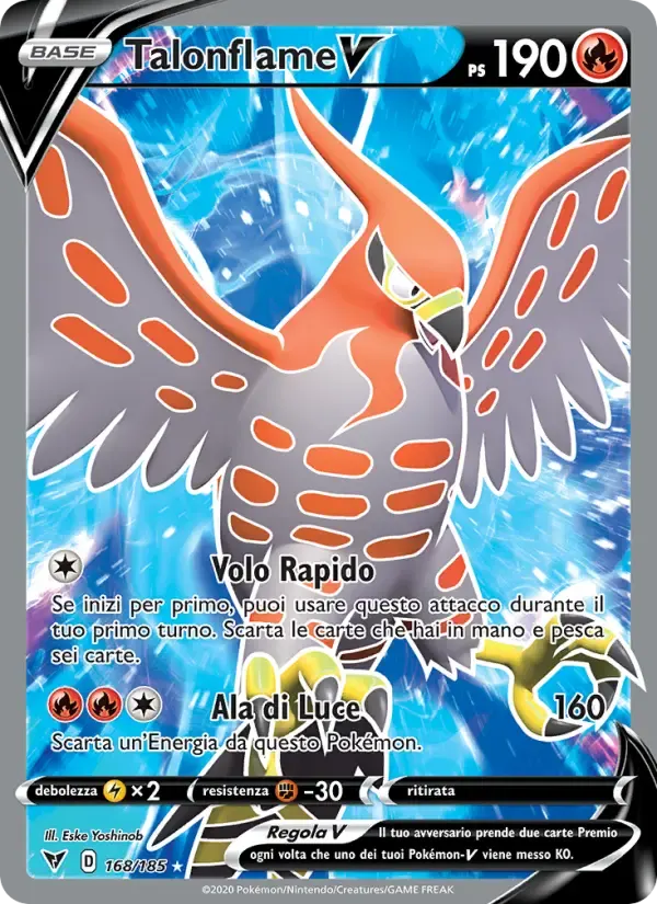 Talonflame V — Voltaggio Sfolgorante 168 Italian Pokémon card
