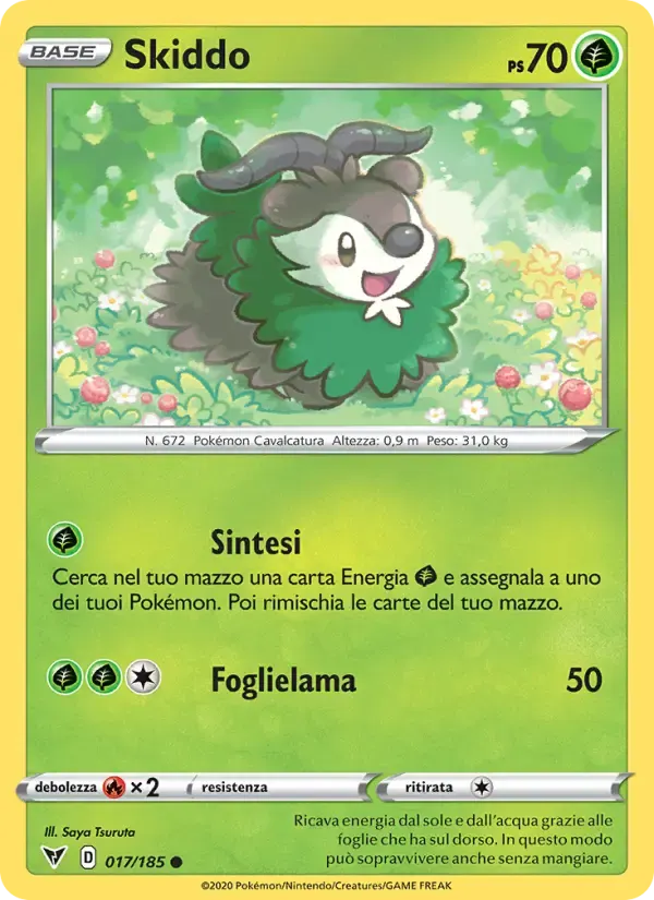 Skiddo — Voltaggio Sfolgorante 17 Italian Pokémon card
