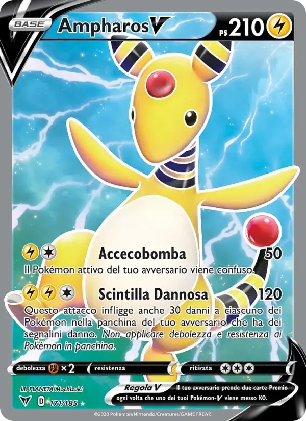 Ampharos V — Voltaggio Sfolgorante 171 Italian Pokémon card