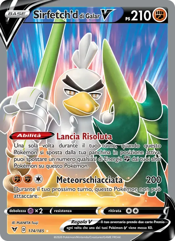 Sirfetch'd di Galar V — Voltaggio Sfolgorante 174 Italian Pokémon card