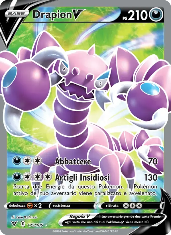 Drapion V — Voltaggio Sfolgorante 175 Italian Pokémon card