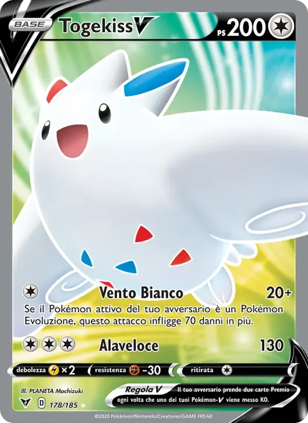 Togekiss V — Voltaggio Sfolgorante 178 Italian Pokémon card
