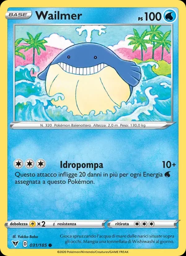 Wailmer — Voltaggio Sfolgorante 31 Italian Pokémon card