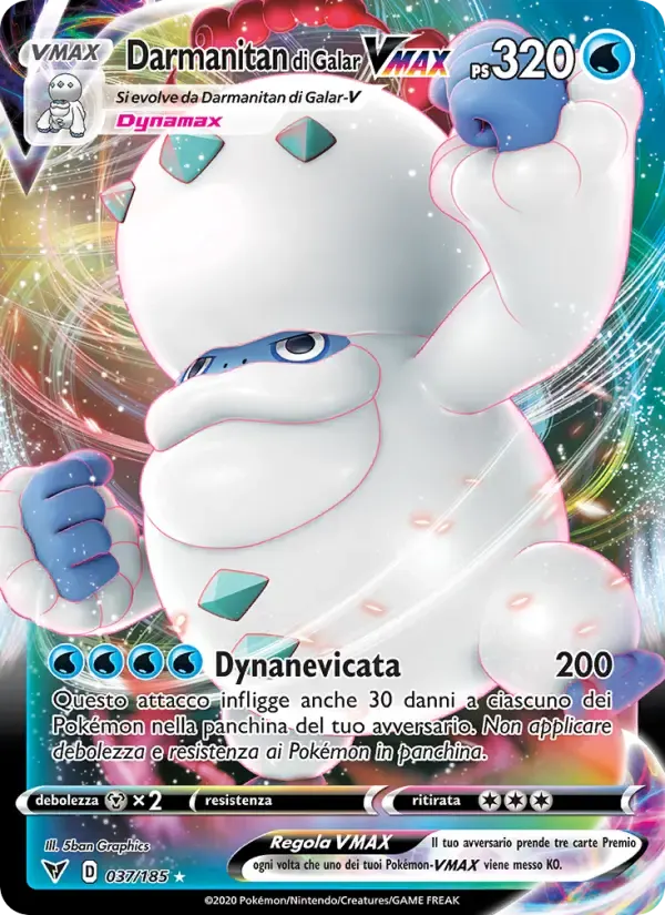 Darmanitan di Galar VMAX — Voltaggio Sfolgorante 37 Italian Pokémon card