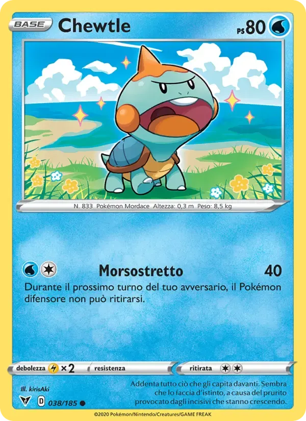 Chewtle — Voltaggio Sfolgorante 38 Italian Pokémon card