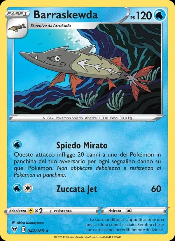 Barraskewda — Voltaggio Sfolgorante 42 Italian Pokémon card