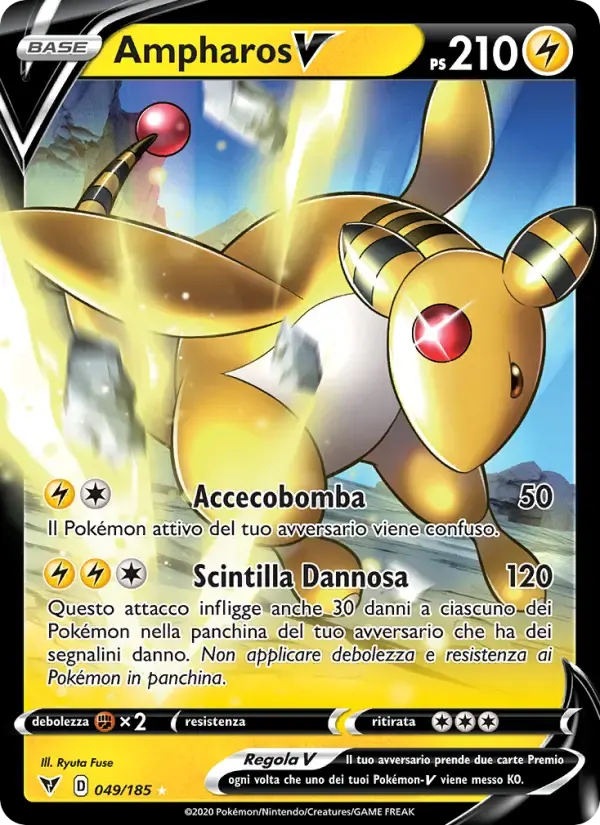 Ampharos V — Voltaggio Sfolgorante 49 Italian Pokémon card