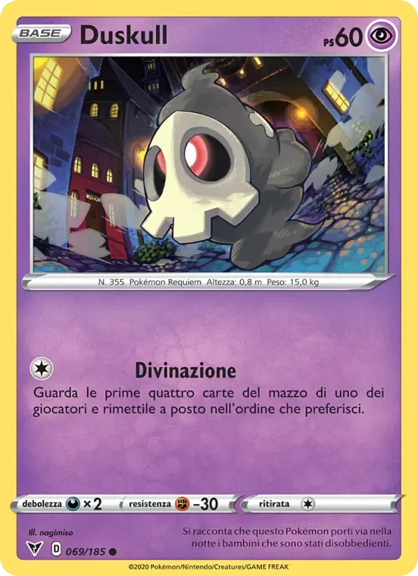 Duskull — Voltaggio Sfolgorante 69 Italian Pokémon card