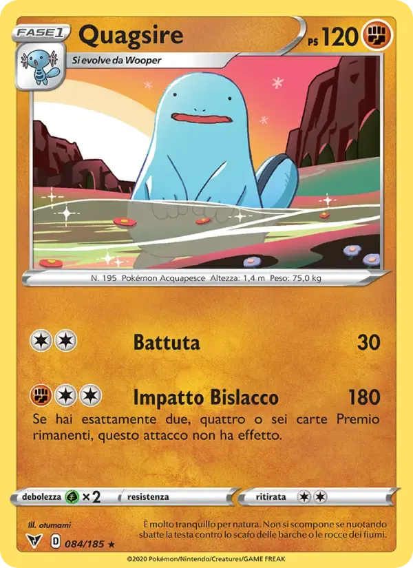 Quagsire — Voltaggio Sfolgorante 84 Italian Pokémon card
