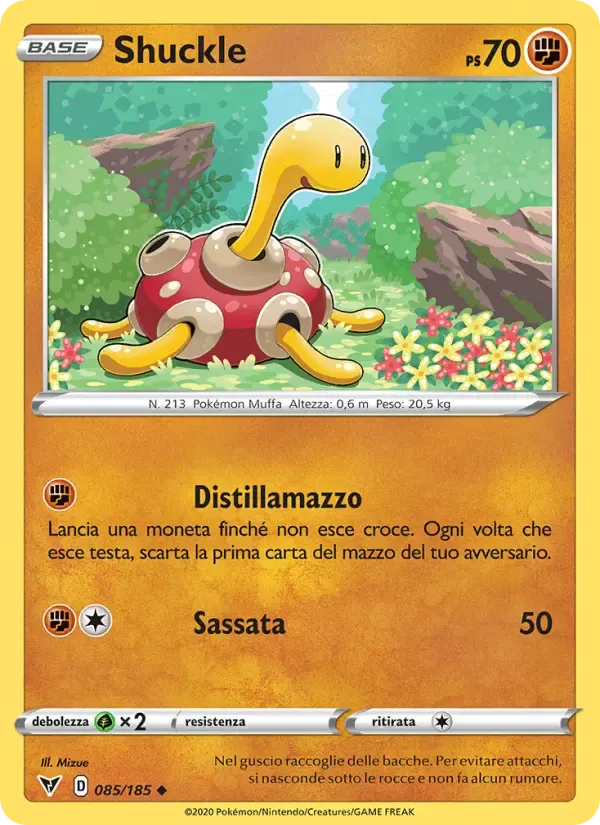 Shuckle — Voltaggio Sfolgorante 85 Italian Pokémon card