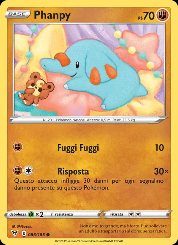 Phanpy — Voltaggio Sfolgorante 86 Italian Pokémon card