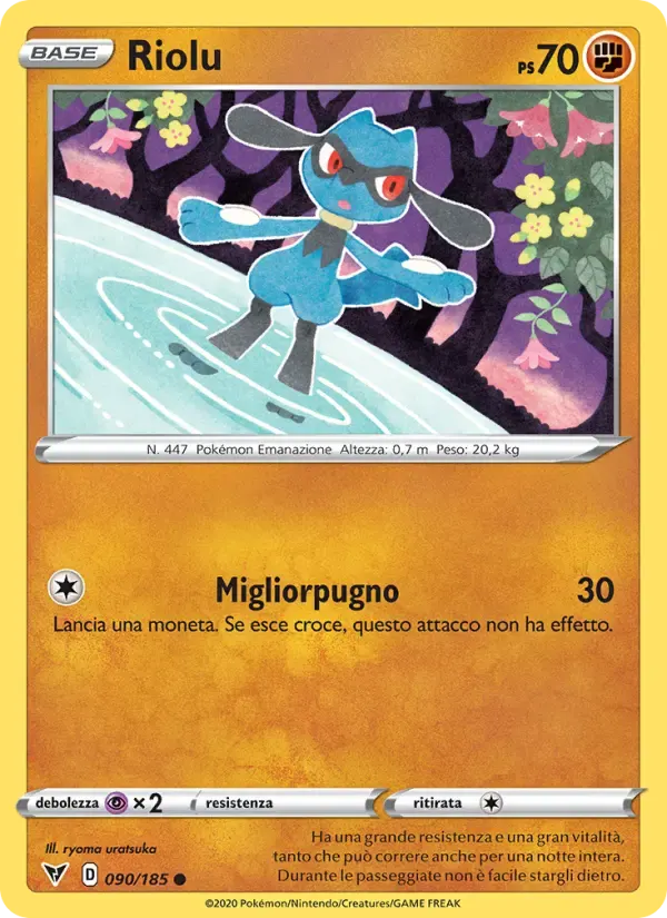 Riolu — Voltaggio Sfolgorante 90 Italian Pokémon card