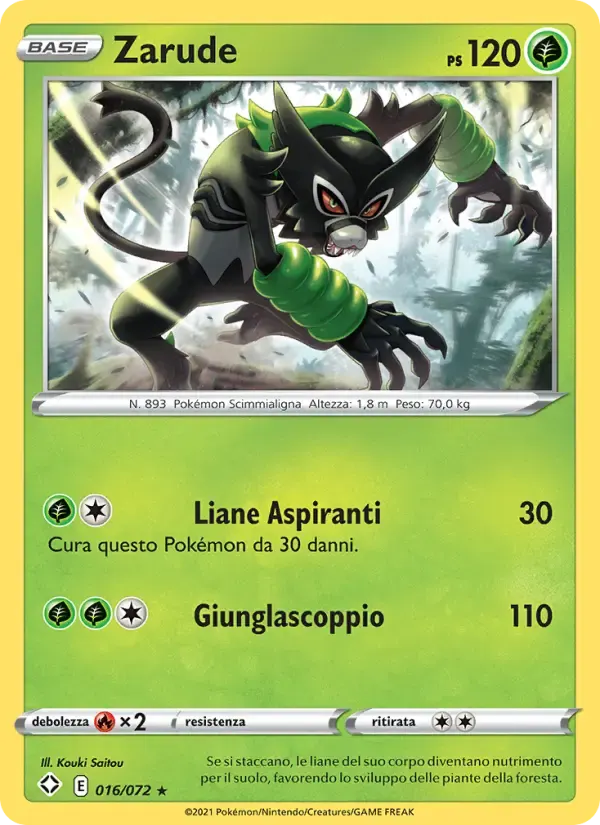 Zarude — Destino Splendente 16 Italian Pokémon card