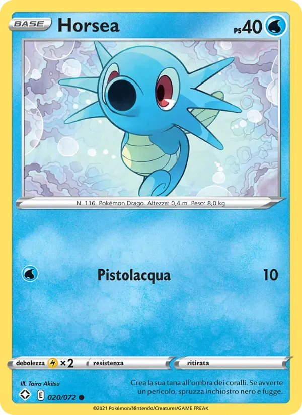 Horsea — Destino Splendente 20 Italian Pokémon card