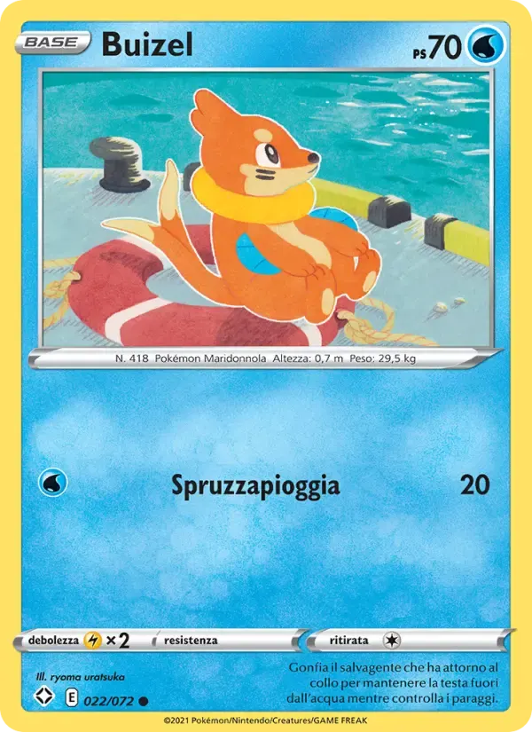 Buizel — Destino Splendente 22 Italian Pokémon card