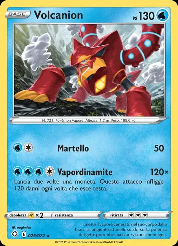 Volcanion — Destino Splendente 25 Italian Pokémon card