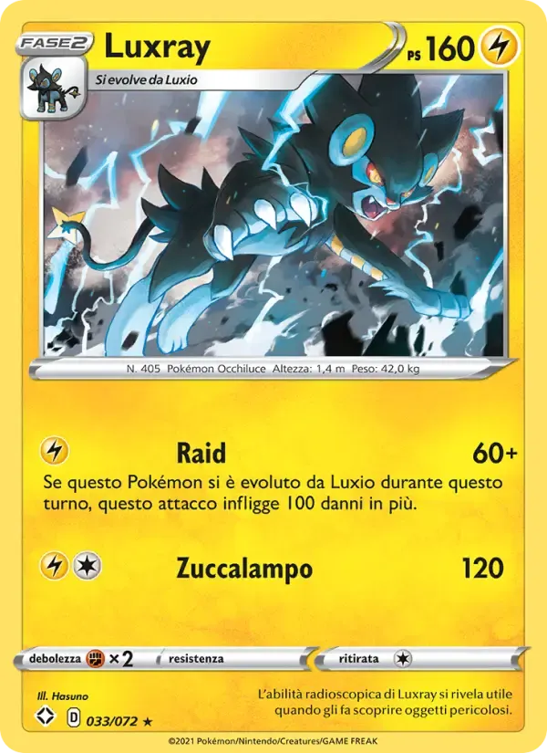 Luxray — Destino Splendente 33 Italian Pokémon card